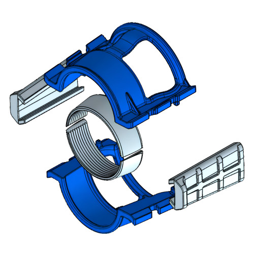 Collier d'ancrage PVC U - PEHD - PVC BO