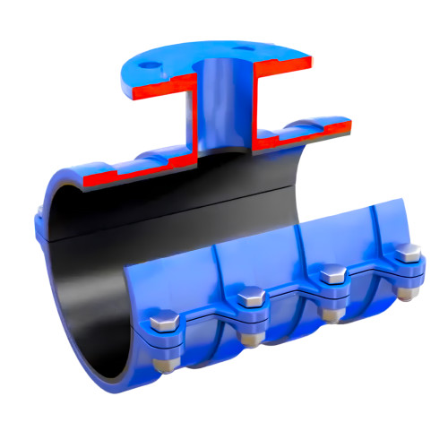 Collier de prise en Charge Bridéo à sortie bride PVC - PEHD 2