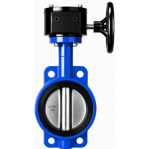 Robient à papillon centré WAFER PN10-16 Disque Inox à Volant 2.png