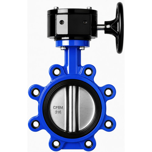 Robinet à papillon centré LUG PN10-16 Disque Inox à Volant 2.png