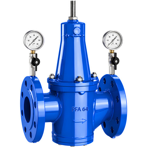 Stabilisateur de pression aval, vanne à action directe, PFA 64 bar.png